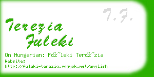 terezia fuleki business card