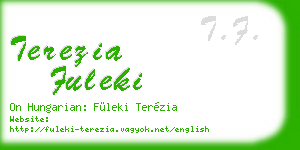 terezia fuleki business card